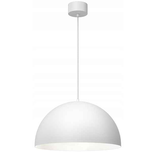 Závěsná stropní lampa Single Bílá kovová 1xE27 50 cm do kuchyně nad stůl