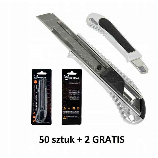 Set nůž 18 mm tapeciak Kormax 50 ks 2 Bonus