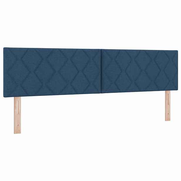 vidaXL Čelo postele Modrá 180 cm textil