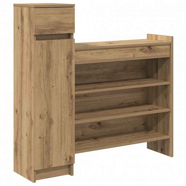vidaXL Skříň na obuv se zásuvkou Artisanový dub 100,5 x 28 x 100 cm
