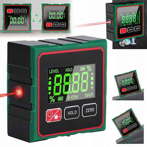 Elektronický Digitální Úhloměr S LCD Obrazovkou A 4 Magnetickými Plochami