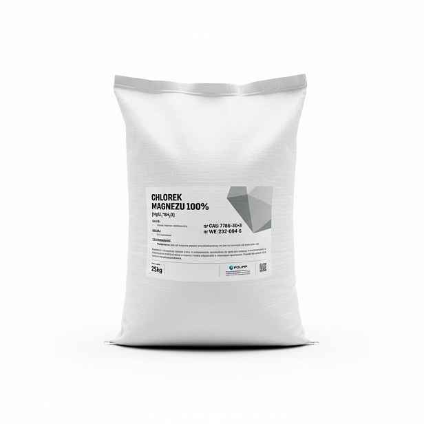 Silniční sůl chlorid hořečnatý šestivodý food grade quality 25 kg Polimp