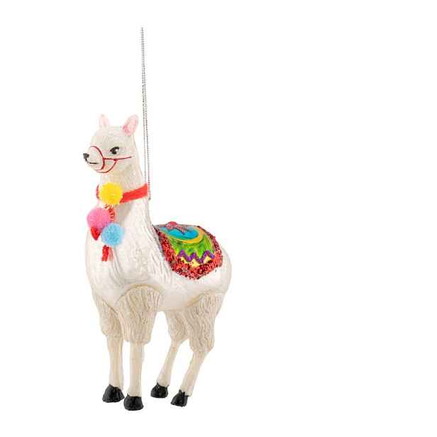 Skleněná vánoční ozdoba 9 cm Llama – Sass & Belle