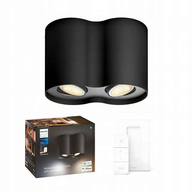 Stropní nástěnné Led svítidlo Černé 2x4.2W Cct Philips Hue Dimmer Switch