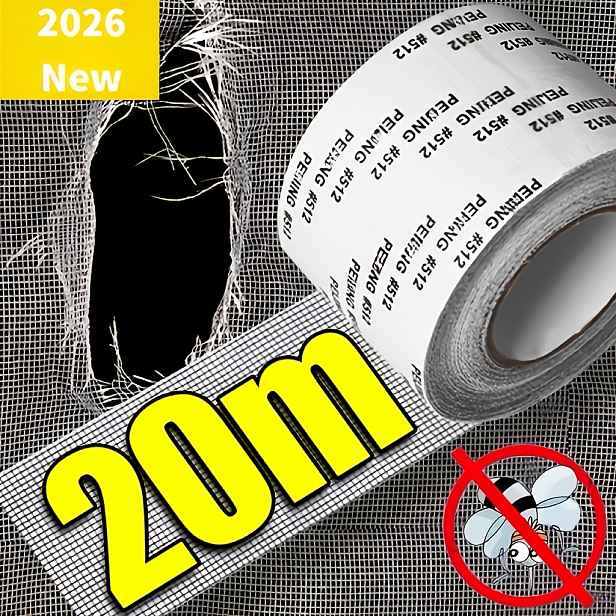 TEMU Opravná páska na okenní síť 787,4 palců, samolepicí voděodolná záplata pro díry v síťových dveřích a oknech, šedá