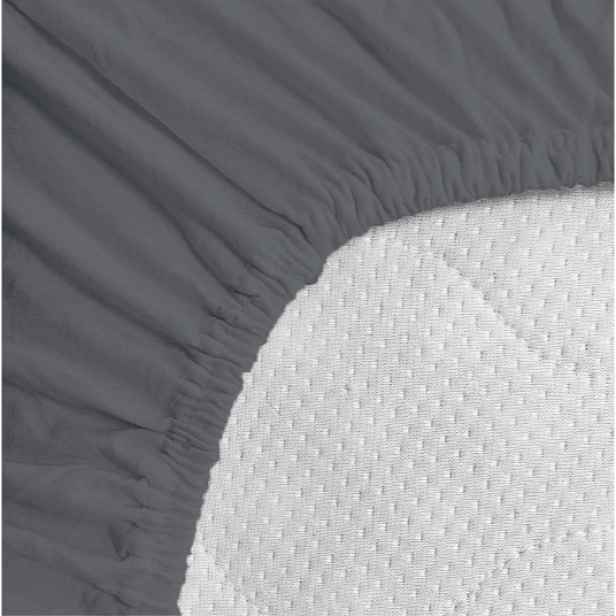 TEMU Prostěradlo Jersey Standard 180x200 cm tmavě šedá