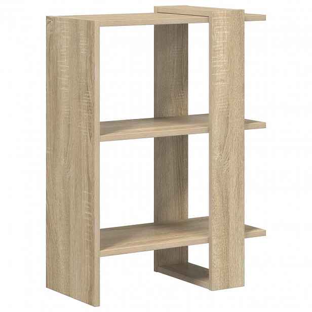 vidaXL Knihovna 2 úrovní 52 x 25 x 71,5 cm Kompozitní dřevo Sonoma dub