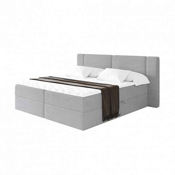 ALTDECOR POSTEL boxspring s matrací H4 - EVON - 160x200 cm Šedá
