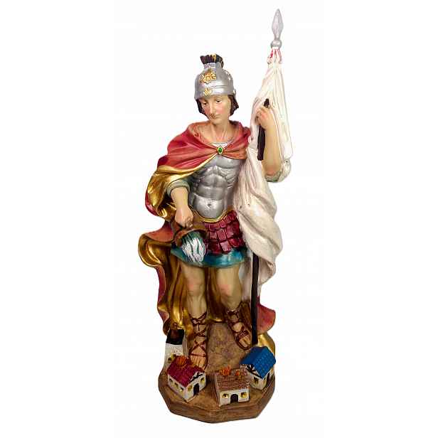 Figurka sv. Floriána Patron Hasičů Kominíků 35,6 cm, výška Barevná