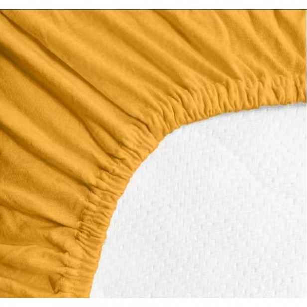 TEMU Prostěradlo Jersey Standard 180x200 cm žlutá