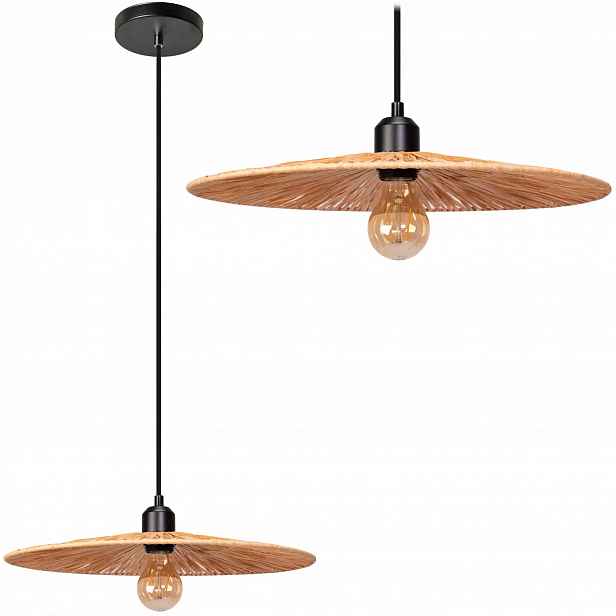 Závěsná Lampa Boho Přírodní Hnědá 40 CM Toolight