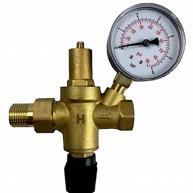 Automatický Napouštěcí Ventil 1/2" S Manometrem 6 Barů Hydroland DN15