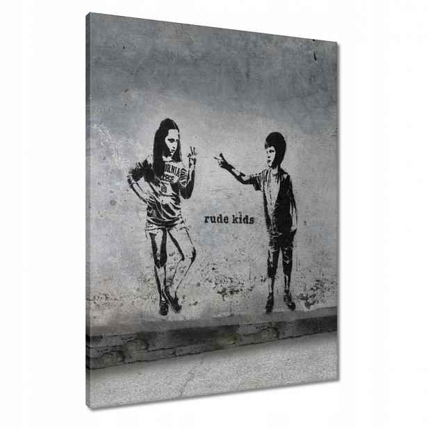 Obrazy 60x80 Banksy Rude kids Graffiti