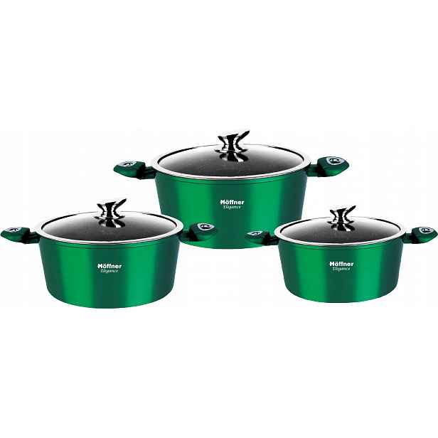 Sada Hrnců Hoffner Komplet Mramorové Hrnce 6 El Elegance Premium