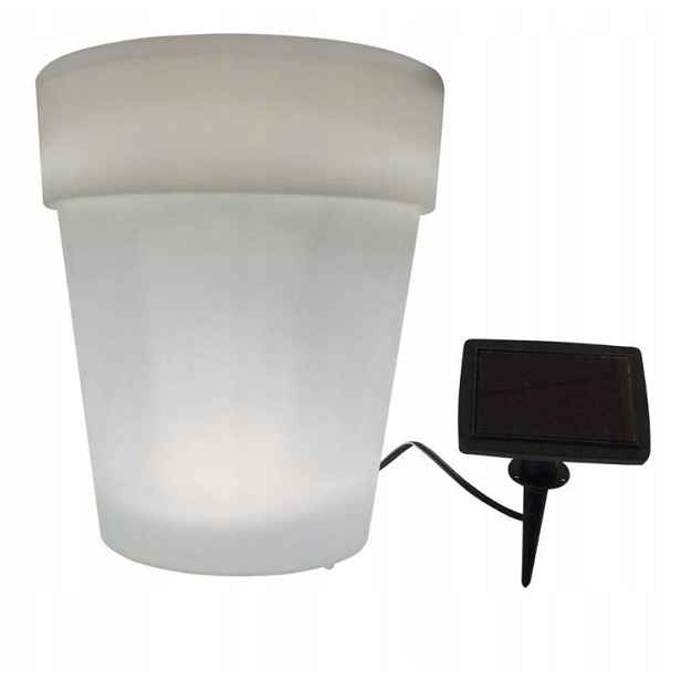 Solární lampa Vazze senzor stmívání svítí 8 hodin, bílá