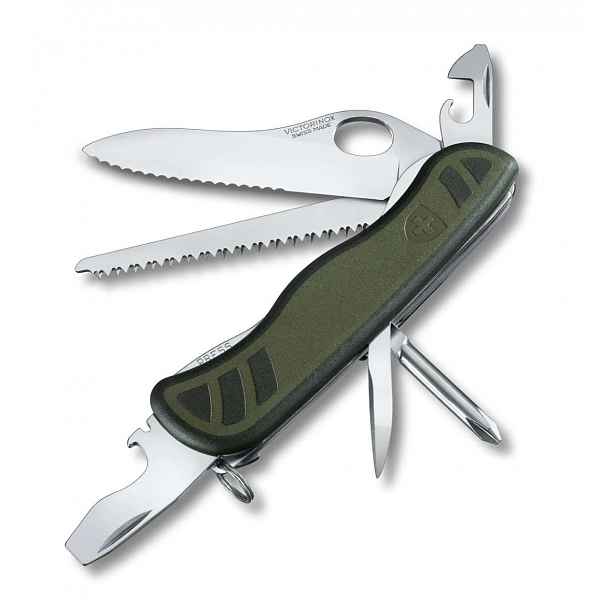 VICTORINOX - Velký kapesní nůž Swiss Soldier, 10 funkcí, zelená 0.8461.MWCH