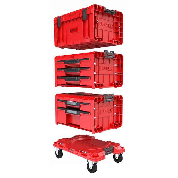 Mobilní sada nářadí Qbrick System Pro Red Workshop Drawer Set 4