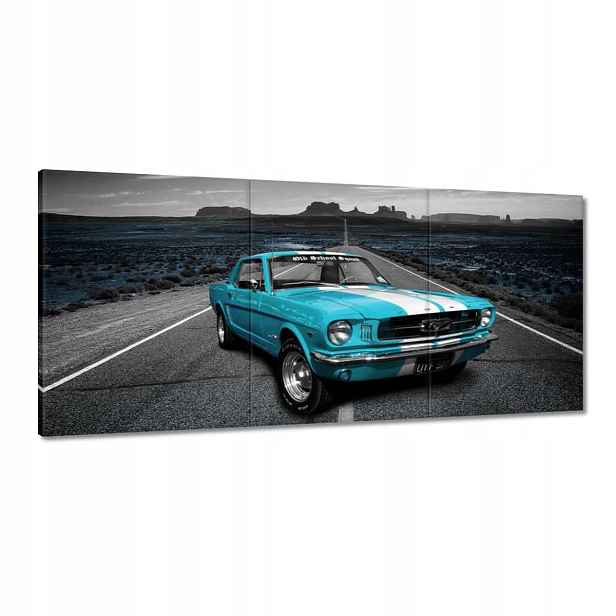 Obrazy 150x70 Modrý Ford Mustang
