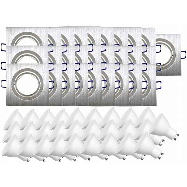 28 x Aluminiová Lampa Inox Bodové Osvětlení Led Žárovky 5W