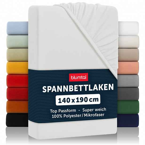 Blumtal PROSTĚRADLA s napínacím mechanismem, balení 2 ks 140/190/30 cm Přírodní