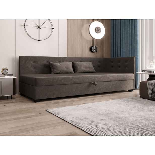 Jednolůžková postel 80x195 AJKA PLUS 1 - tmavě hnědá