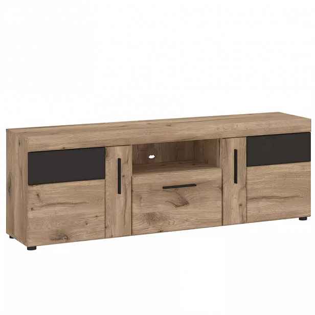 Komoda RTV Grano GRNF01 2D1S dub viking/pvc dub viking/pvc šedý vesmír