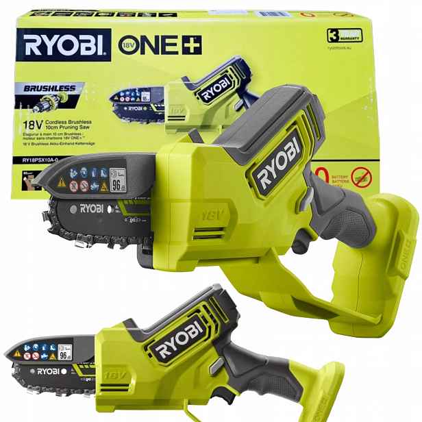 Řetězová Pila Na Větve Akumulátorová 18V Ryobi RY18PSX10A-0