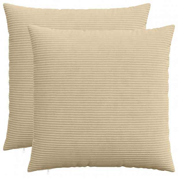 vidaXL Povlak na polštář 2 pcs HEERLEN Zelenošedá 80 x 80 cm manšestr