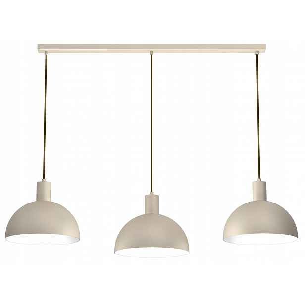 Závěsná stropní lampa Handa béžovo-bílá kovová 3xE27 moderní