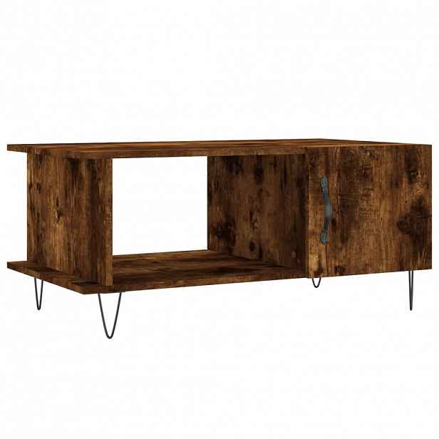 vidaXL Konferenční stolek kouřový dub 90 x 50 x 40 cm kompozitní dřevo
