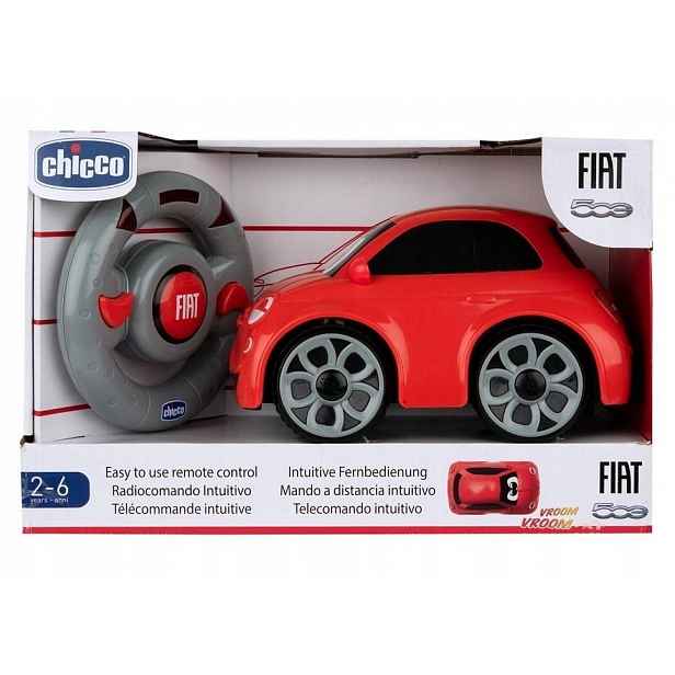 Fiat 500 s dálkovým ovládáním, červený
