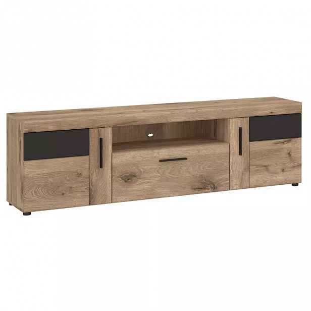 Komoda RTV Grano GRNF02 2D1S dub viking/pvc dub viking/pvc šedý vesmír
