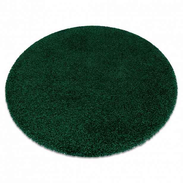 rugsX KULATÝ koberec SOFFI shaggy 5cm láhev zelená 80 cm