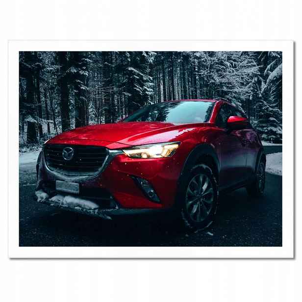 Plakáty v rámu 40x30 Červená Mazda Auto
