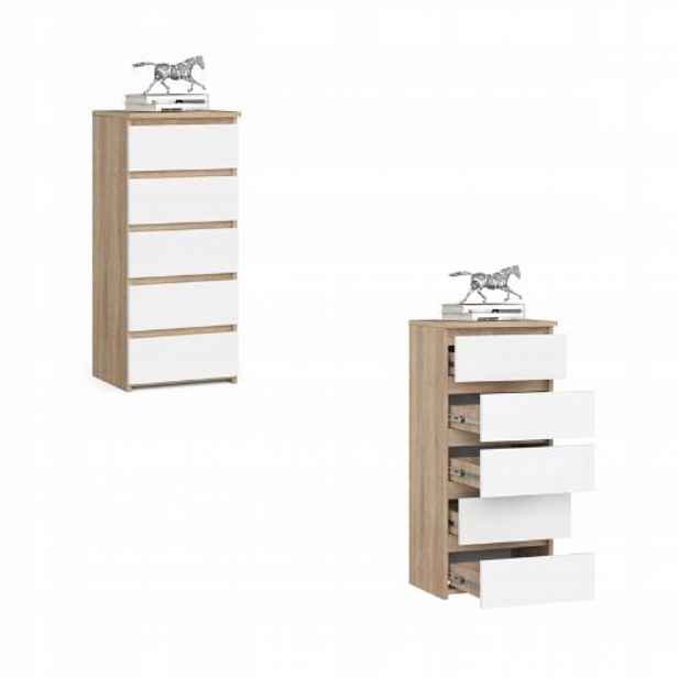 Komoda 40 cm CL5 dub sonoma/bílá Akd