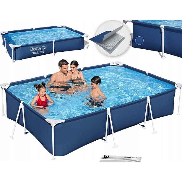 Zahradní Rámový Bestway 300x201x66 cm Steel Pro 56404 Rodinný Model 3x2 m