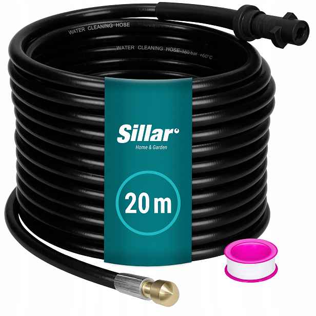 Hadice Sillar pro čištění kanalizace potrubí pro Karcher K2 K3 K4 K5 K6 20 m