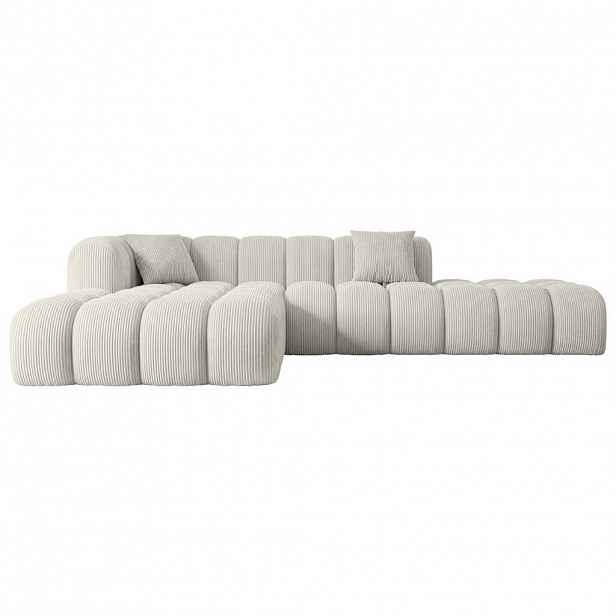 ALTDECOR ROHOVÁ SEDACÍ SOUPRAVA s otomanem vlevo OLEA-L2 - 289x176x71 cm krémová