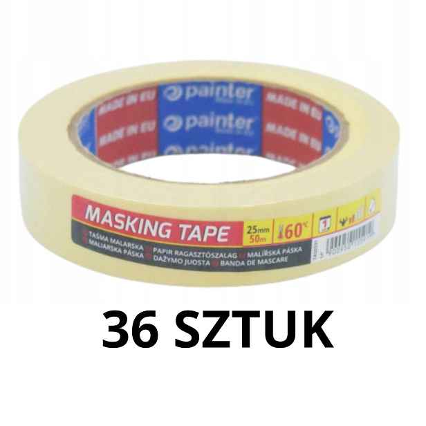Sada 36-PAK Malířská Páska Odolná Přesná 25 mm/50 m Painter TAS0591