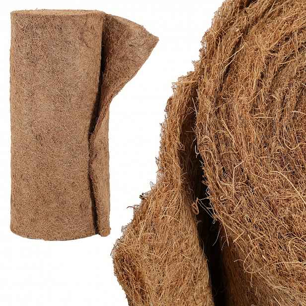 TEMU Kokosová vlákna podložka na zem, 50 cm x 5 m, /m², šikmá hrana , ochranný kryt proti zamrzání a ošklivému počasí do květináčů, Odolné