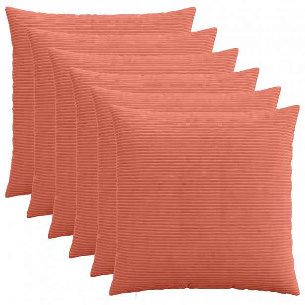 vidaXL Povlak na polštář 6 pcs HEERLEN Červená oranžová 80 x 80 cm