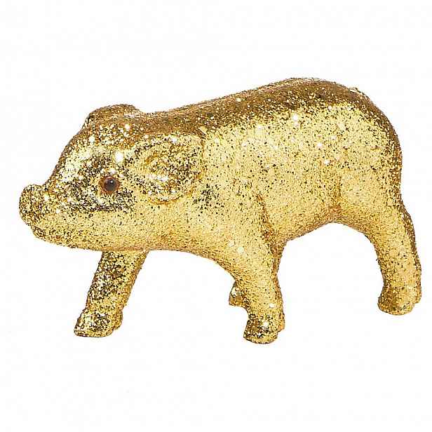 Butlers PIGGY Prasátko se třpytkami 9 cm - zlatá