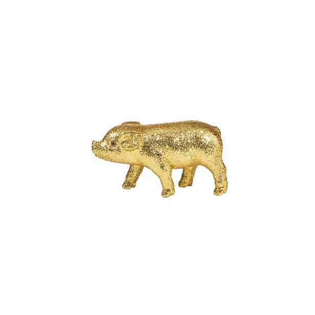 Butlers PIGGY Prasátko se třpytkami 9 cm - zlatá