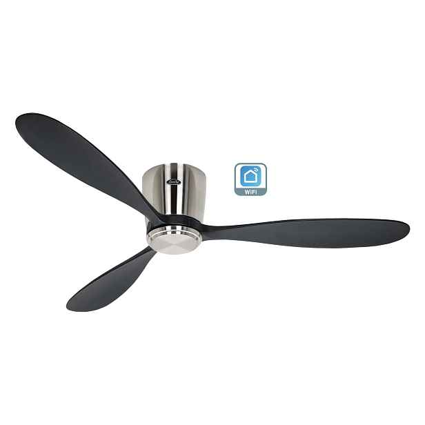 CasaFan 313290W Eco Plano Wood WiFi, černá, stropní ventilátor