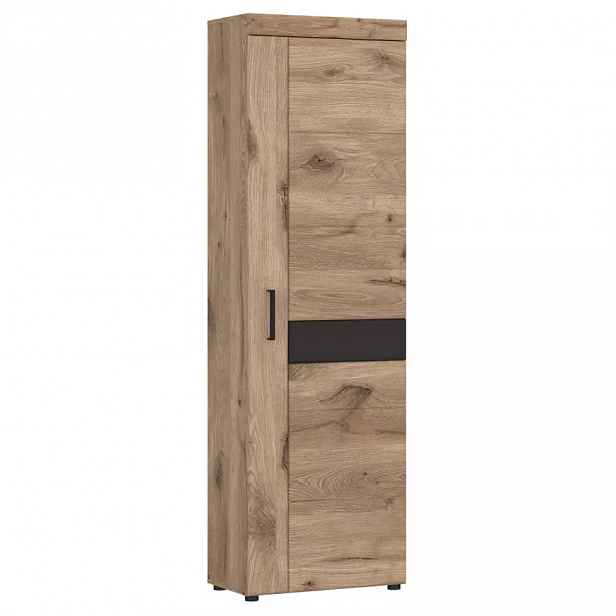Šatní skříň Grano GRNGS1R 1D dub viking/pvc dub viking/pvc šedý vesmír
