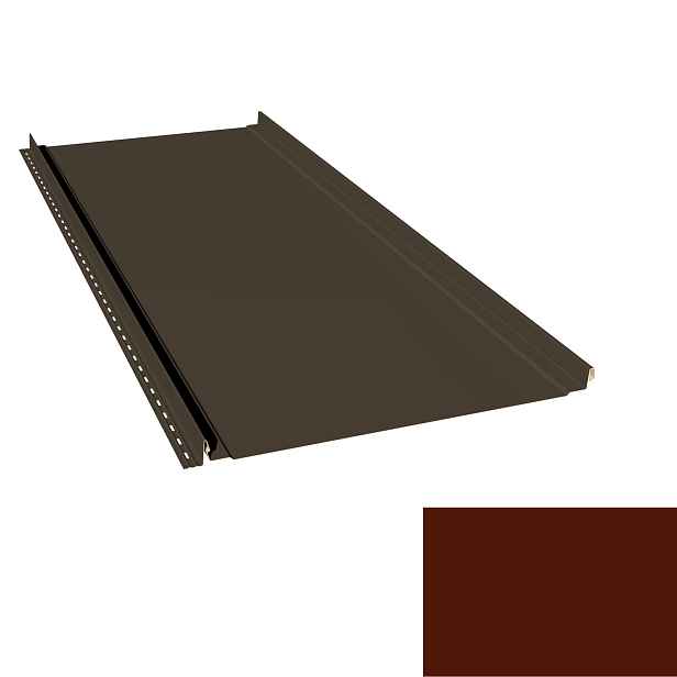 Krytina plechová LINEDEK 485 Flat SP 25 LESK 2M264 cihlově hnědá