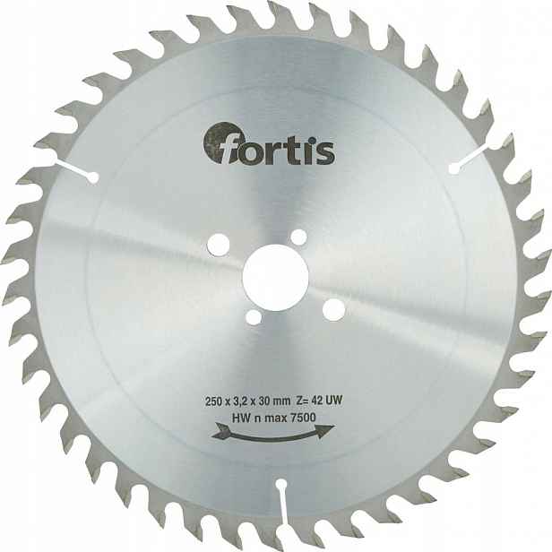 Pilový kotouč Hw Hw 250x3,2 x30 mm 42 zubů Uw Fortis