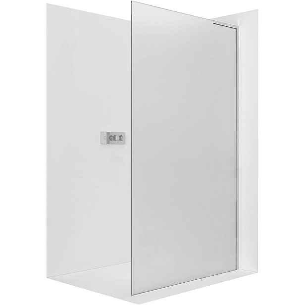 Sprchová zástěna Walk-in Onyx L-pravá vzpěra - 8 mm - chrom, mléčné sklo - 70x200 cm