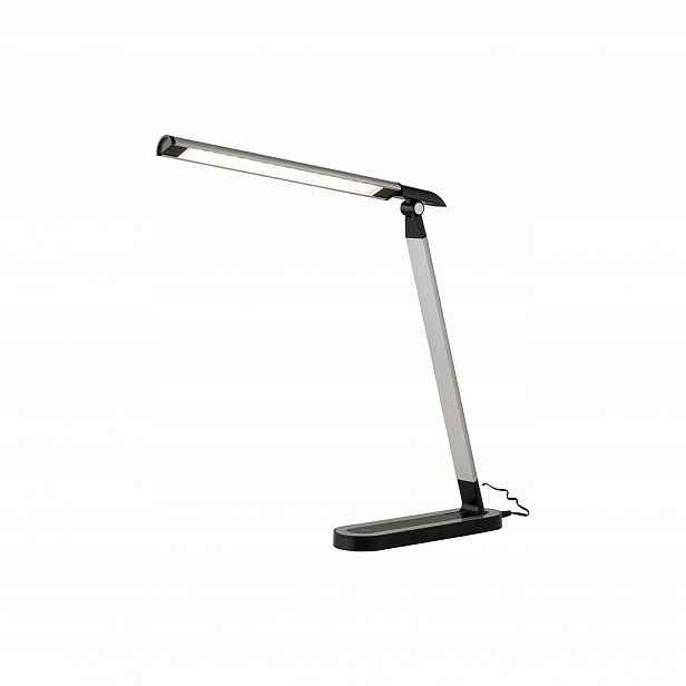 Stolní lampa, stříbrná, moderní do pokoje kanceláře ložnice Chic Led