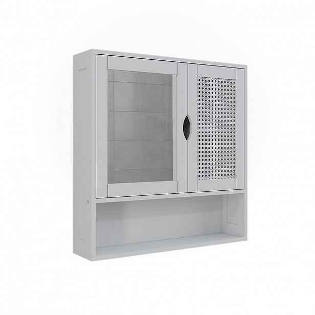 Vicco KOUPELNOVÁ ZRCADLOVÁ SKŘÍŇKA Liora Bílá 56 x 58 cm se 2 dveřmi
